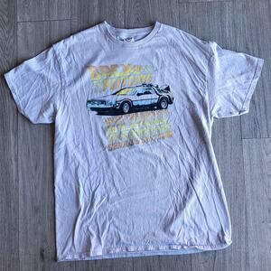 Back to the Future DeLorean T-Shirt - Delta Pro Weight - Men's Gray Size L